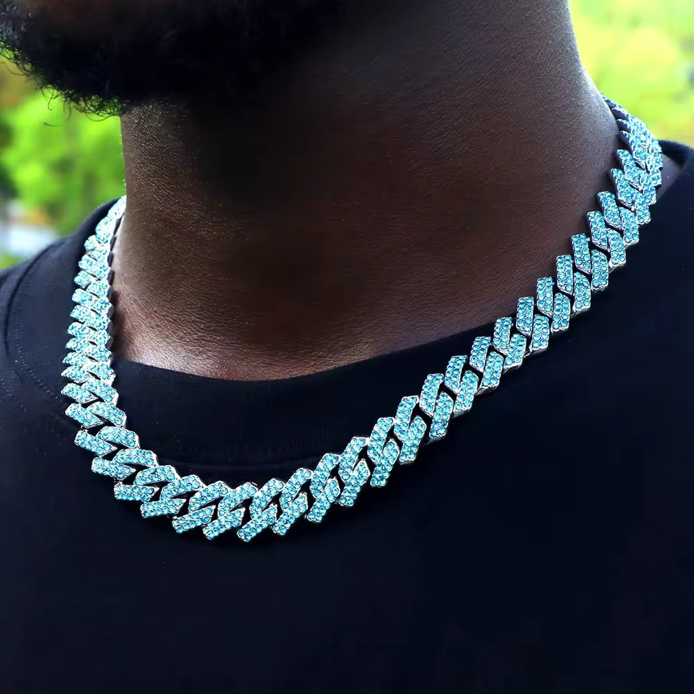 Multi-Colored Cuban Link Chain