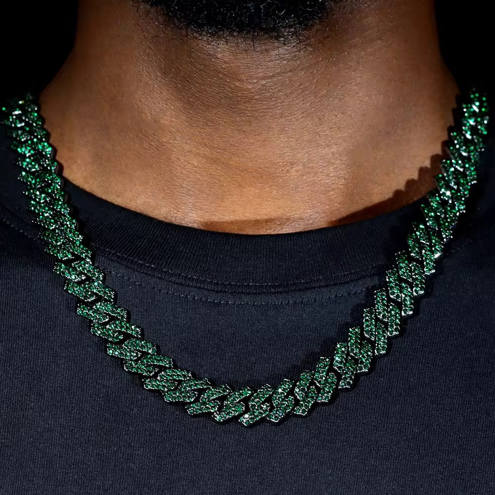 Multi-Colored Cuban Link Chain