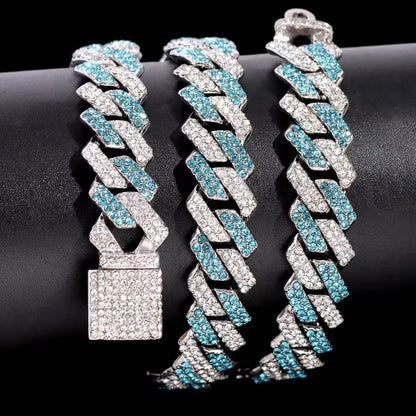 Multi-Colored Cuban Link Chain