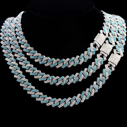 Multi-Colored Cuban Link Chain