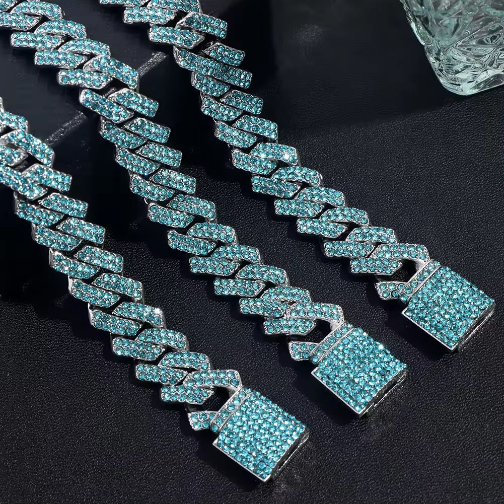 Multi-Colored Cuban Link Chain