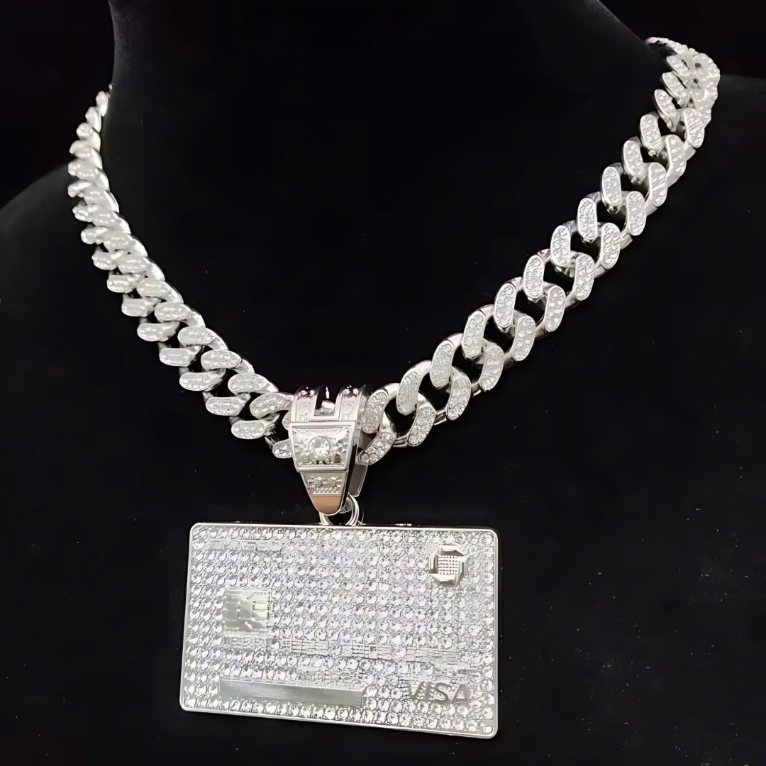 Bank Card Pendant 20” Rope Chain